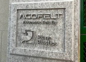 Logobord pet vilt- AcoFelt -gerecyclede pet materialen- 3d effect vilt wanddecoratie